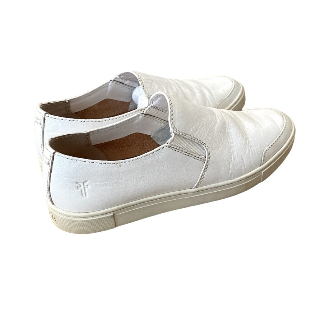 WOMENS FRYE WHITE LEATHER "LENA" SLIP-ON LOAFERS/SIZE 8.5M/MSRP $200 - Picture 2 of 6